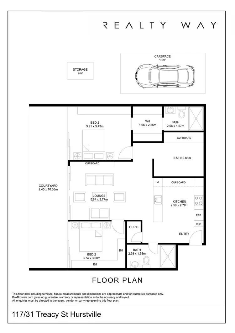 Floorplan of Homely apartment listing, 117/31 Treacy Street, Hurstville NSW 2220