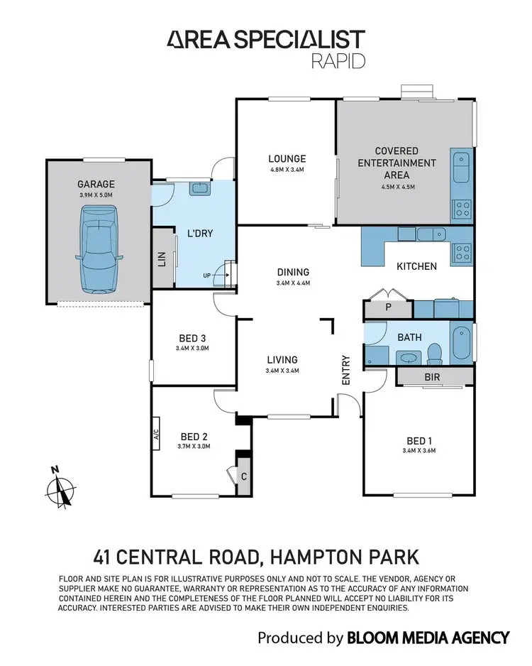 Floorplan of Homely house listing, 41 Central Road, Hampton Park VIC 3976