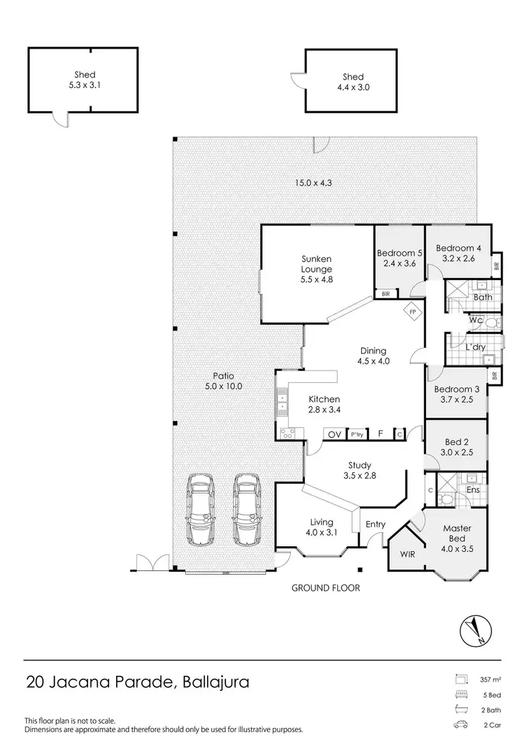 Floorplan of Homely house listing, 20 Jacana Parade, Ballajura WA 6066