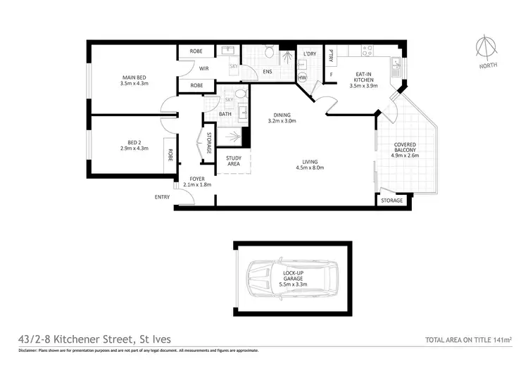 Floorplan of Homely unit listing, Unit 43/2-8 Kitchener Street, St Ives NSW 2075