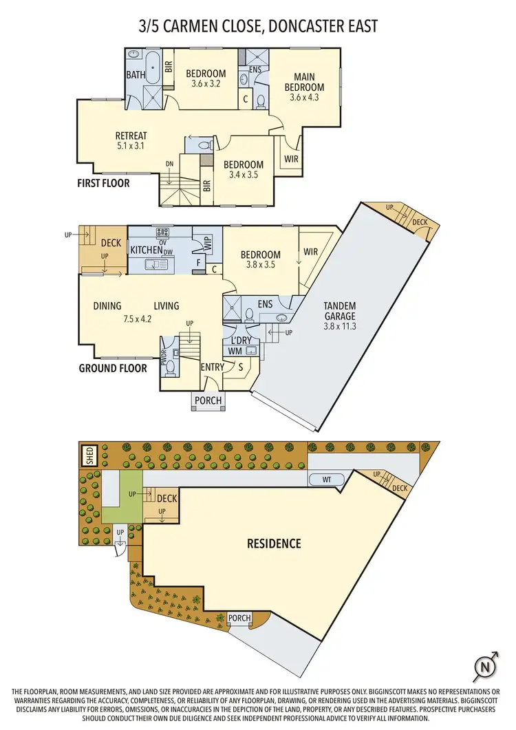 Floorplan of Homely townhouse listing, 3/5 Carmen Close, Doncaster East VIC 3109
