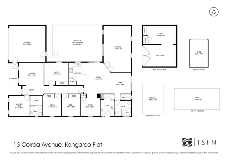 Floorplan of Homely house listing, 13 Correa Avenue, Kangaroo Flat VIC 3555