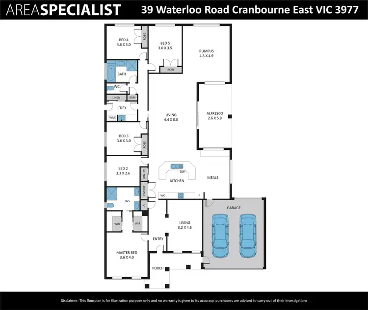 Floorplan of Homely house listing, 39 Waterloo Road, Cranbourne East VIC 3977
