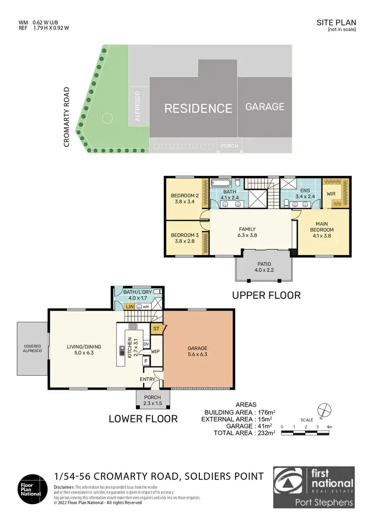 Floorplan of Homely townhouse listing, 1/54-56 Cromarty Road, Soldiers Point NSW 2317