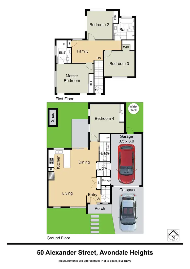 Floorplan of Homely townhouse listing, 50 Alexander Street, Avondale Heights VIC 3034