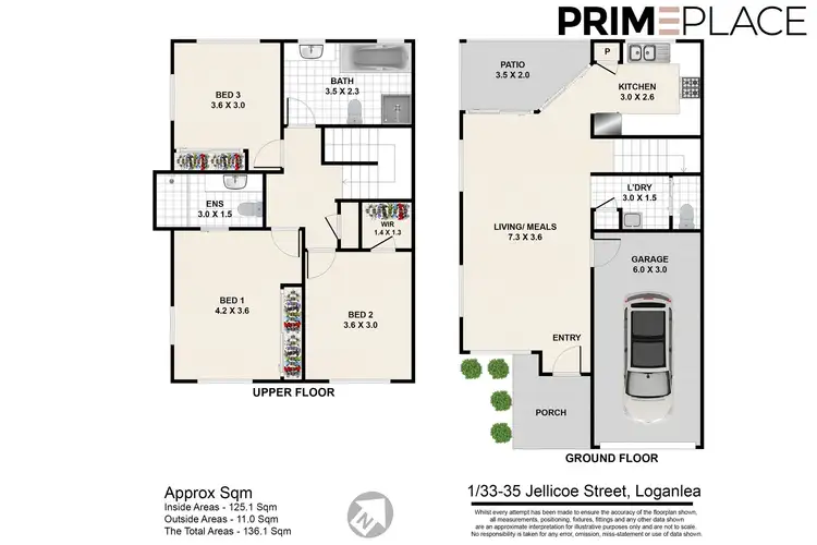 Floorplan of Homely townhouse listing, 1/20 Robert Street, Loganlea QLD 4131