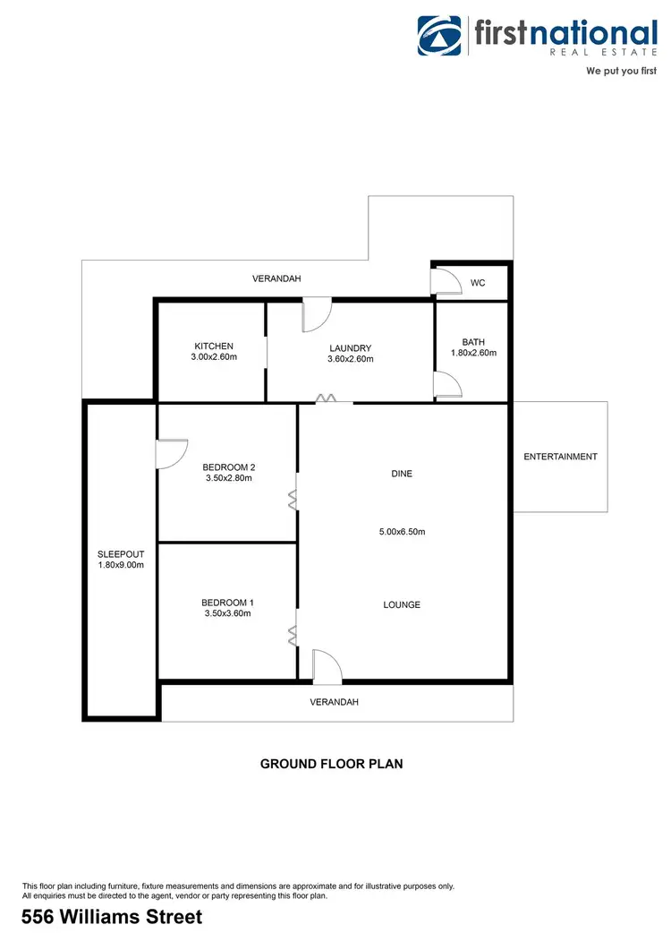 Floorplan of Homely house listing, 556 Williams Street, Broken Hill NSW 2880