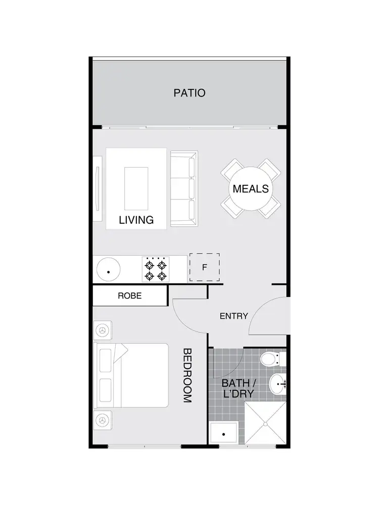 Floorplan of Homely apartment listing, 19/4 Wilkins Street, Mawson ACT 2607