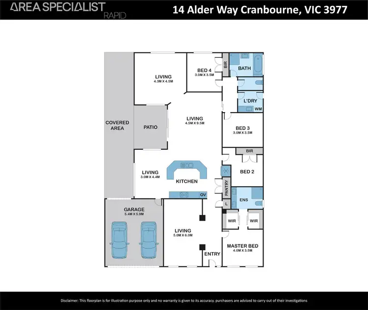 Floorplan of Homely house listing, 14 Alder Way, Cranbourne VIC 3977