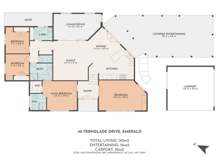 Floorplan of Homely house listing, 40 Fern Glade Drive, Emerald VIC 3782