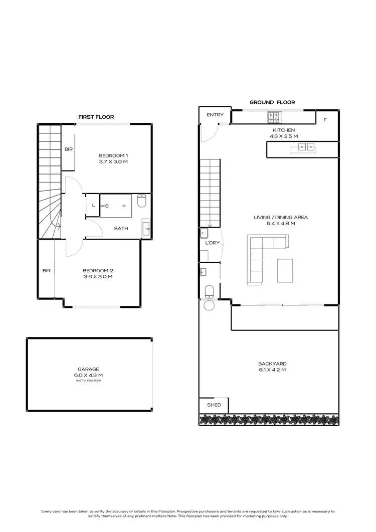Floorplan of Homely townhouse listing, 6/4 View Street, Pascoe Vale VIC 3044