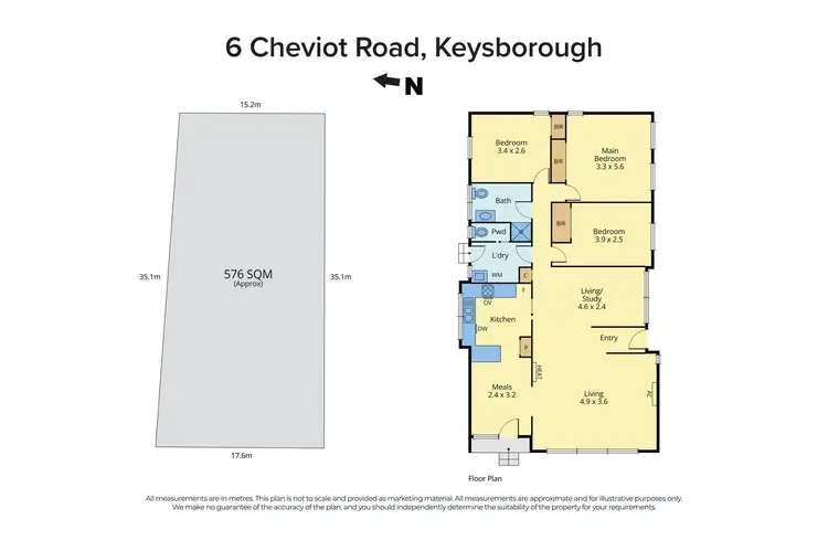 Floorplan of Homely house listing, 6 Cheviot Road, Keysborough VIC 3173