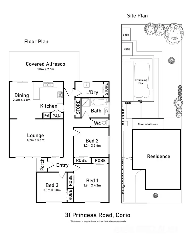 Floorplan of Homely house listing, 31 Princess Road, Corio VIC 3214