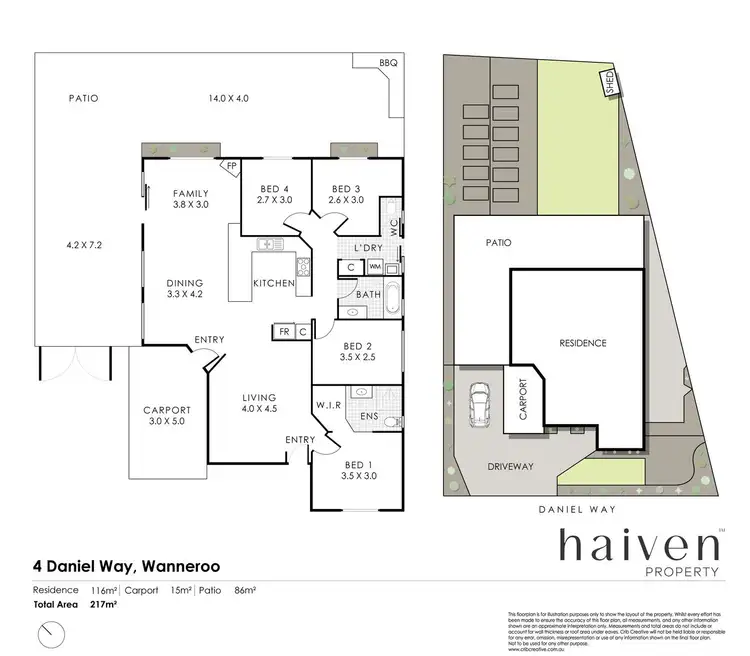 Floorplan of Homely house listing, 4 Daniel Way, Wanneroo WA 6065
