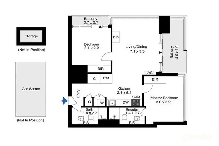 Floorplan of Homely apartment listing, 2611/220 Spencer Street, Melbourne VIC 3000