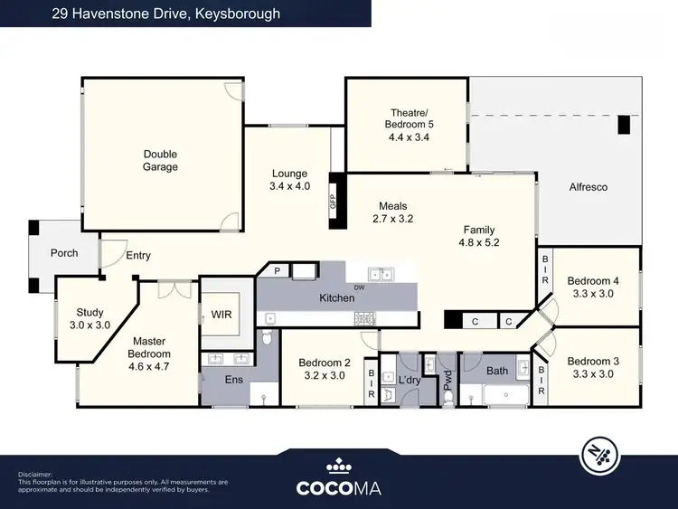 Floorplan of Homely house listing, 29 Havenstone Drive, Keysborough VIC 3173