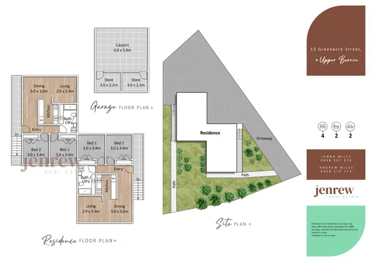 Floorplan of Homely block of units listing, 13 Greenacre Street, Upper Burnie TAS 7320