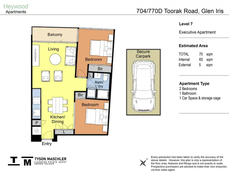 Floorplan of Homely apartment listing, 704/770D Toorak Road, Glen Iris VIC 3146
