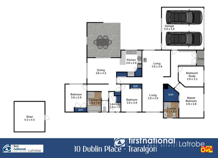 Floorplan of Homely house listing, 10 Dublin Place, Traralgon VIC 3844