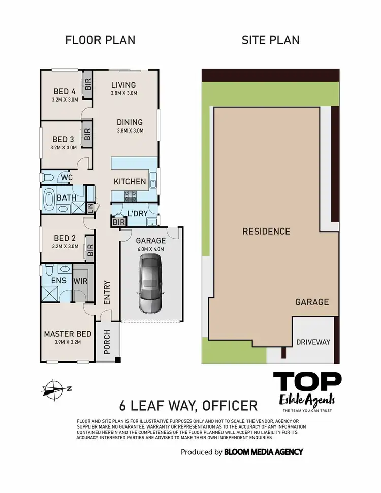 Floorplan of Homely house listing, 6 Leaf Way, Officer VIC 3809