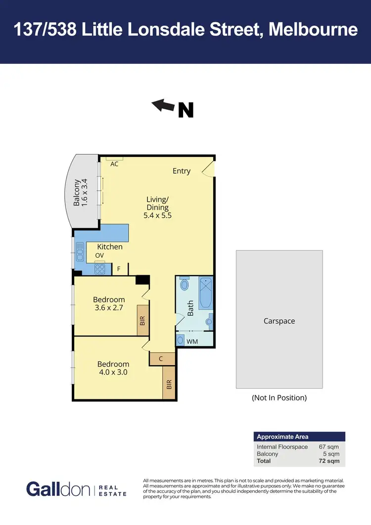 Floorplan of Homely apartment listing, 137/538 Little Lonsdale Street, Melbourne VIC 3000