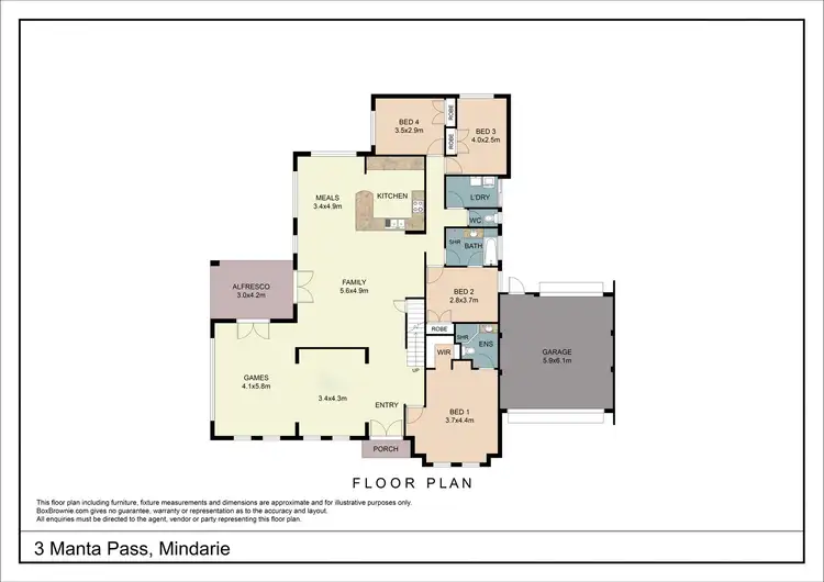 Floorplan of Homely house listing, 3 Manta Pass, Mindarie WA 6030