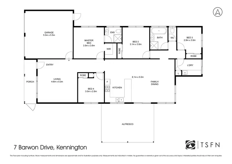 Floorplan of Homely house listing, 7 Barwon Drive, Kennington VIC 3550