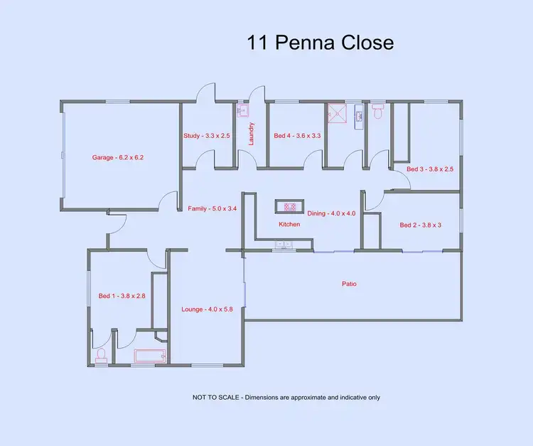 Floorplan of Homely house listing, 11 Penna Close, Innisfail Estate QLD 4860
