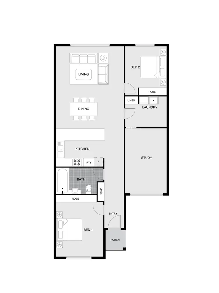 Floorplan of Homely townhouse listing, 85 Eccles Circuit, Macgregor ACT 2615