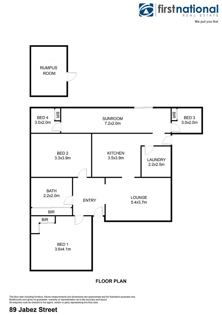Floorplan of Homely house listing, 89 Jabez Street, Broken Hill NSW 2880
