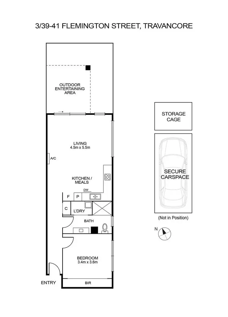 Floorplan of Homely apartment listing, 3/39-41 Flemington Street, Travancore VIC 3032