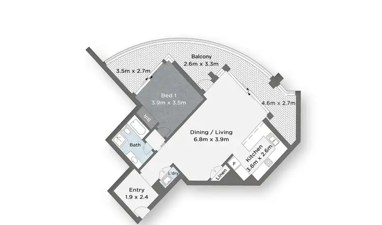 Floorplan of Homely apartment listing, 3042/23 Ferny Avenue, Surfers Paradise QLD 4217
