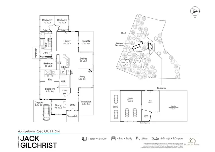 Floorplan of Homely rural property listing, 45 Ryeburn Road, Outtrim VIC 3951