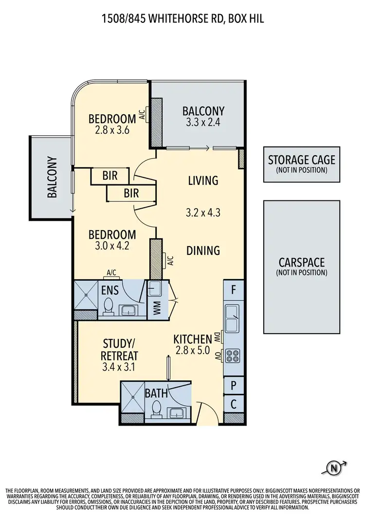 Floorplan of Homely apartment listing, 1508/845 Whitehorse Road, Box Hill VIC 3128