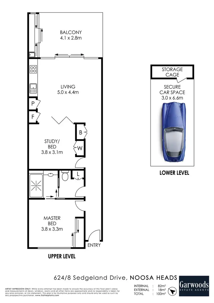 Floorplan of Homely apartment listing, 624/8 Sedgeland Drive, Noosa Heads QLD 4567