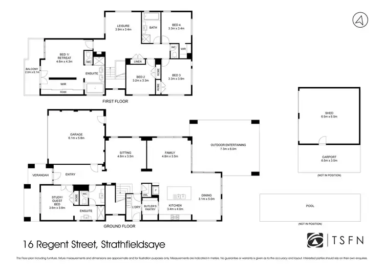 Floorplan of Homely house listing, 16 Regent Street, Strathfieldsaye VIC 3551