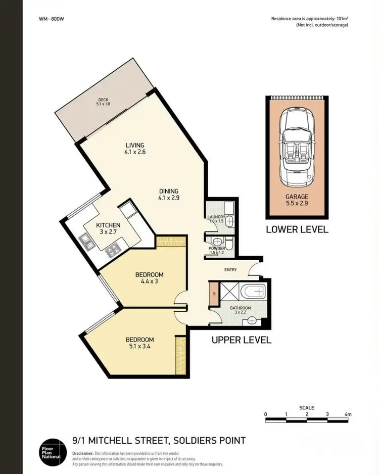Floorplan of Homely unit listing, 9/1-3 Mitchell Street, Soldiers Point NSW 2317