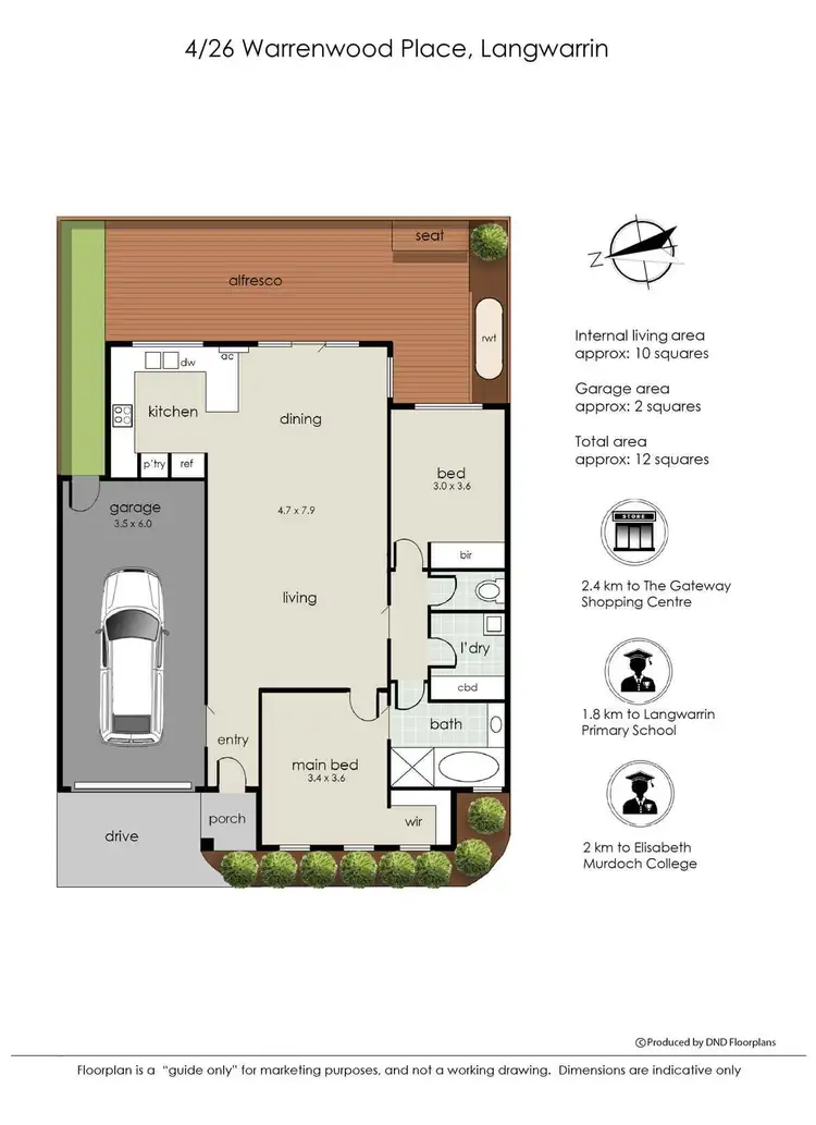 Floorplan of Homely unit listing, 4/26 Warrenwood Place, Langwarrin VIC 3910