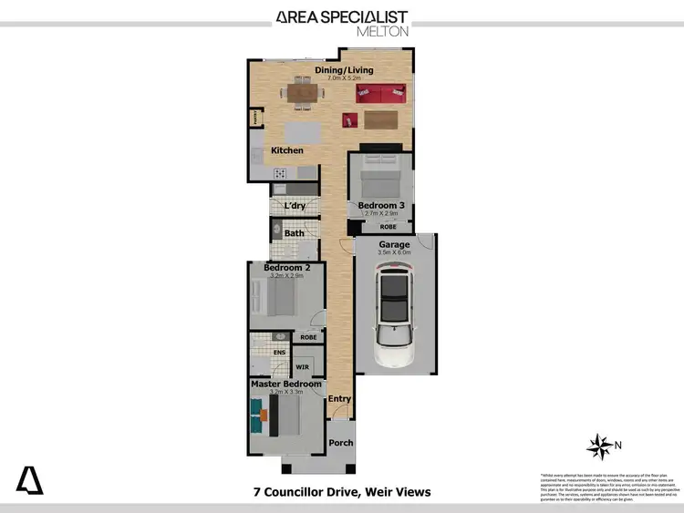Floorplan of Homely house listing, 7 Councillor Drive, Weir Views VIC 3338