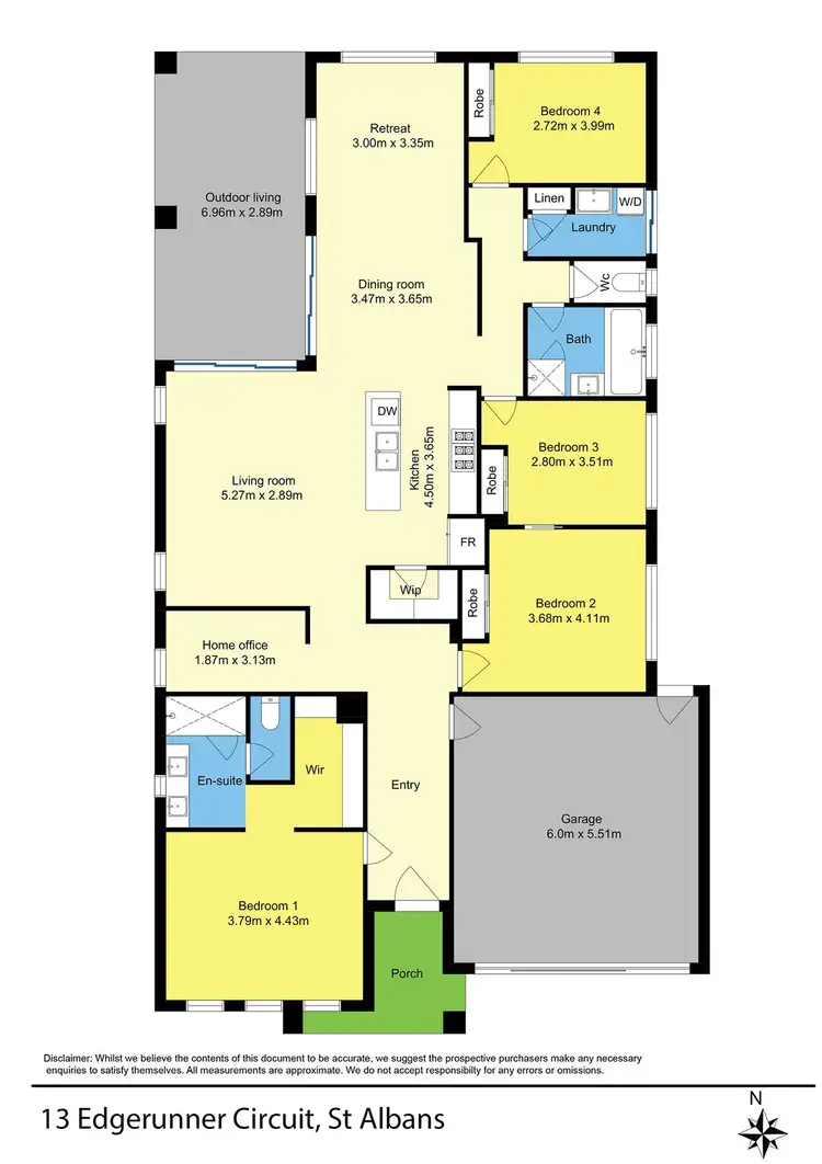 Floorplan of Homely house listing, 13 Edgerunner Circuit, St Albans VIC 3021