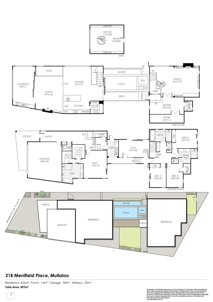 Floorplan of Homely house listing, 21B Merrifield Place, Mullaloo WA 6027
