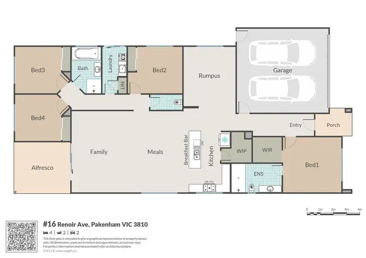 Floorplan of Homely house listing, 16 RENOIR AVENUE, Pakenham VIC 3810