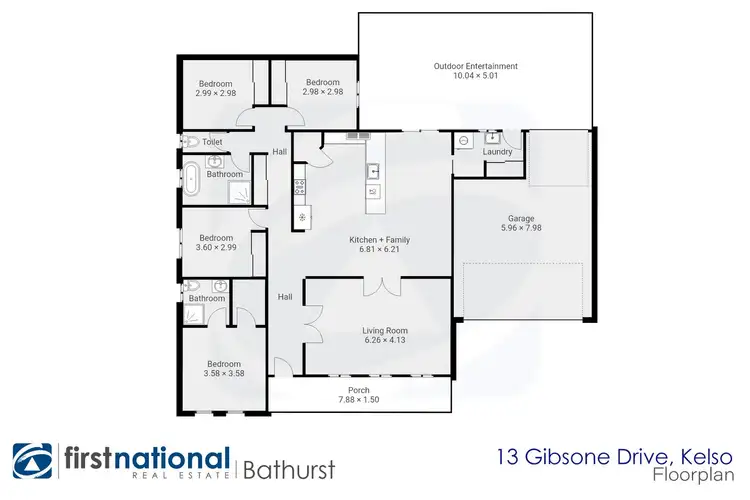 Floorplan of Homely house listing, 13 Gibsone Drive, Kelso NSW 2795