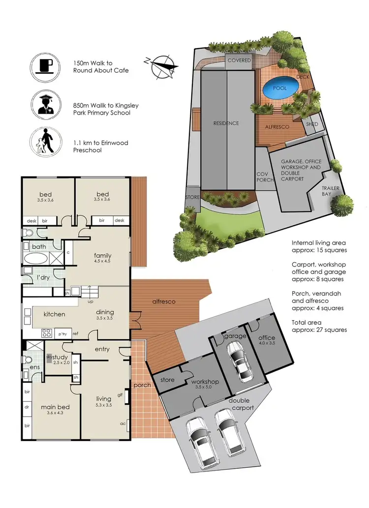 Floorplan of Homely house listing, 3 Wolman Drive, Frankston VIC 3199