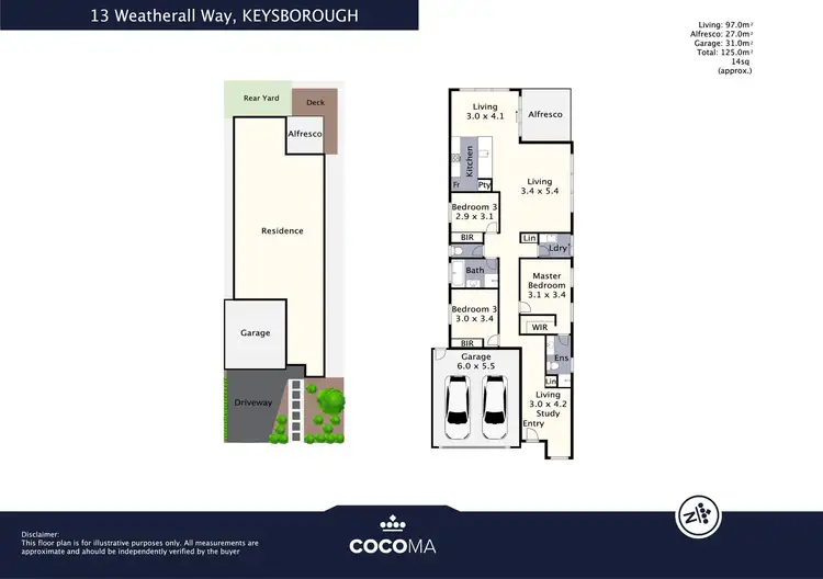 Floorplan of Homely house listing, 13 Weatherall Way, Keysborough VIC 3173