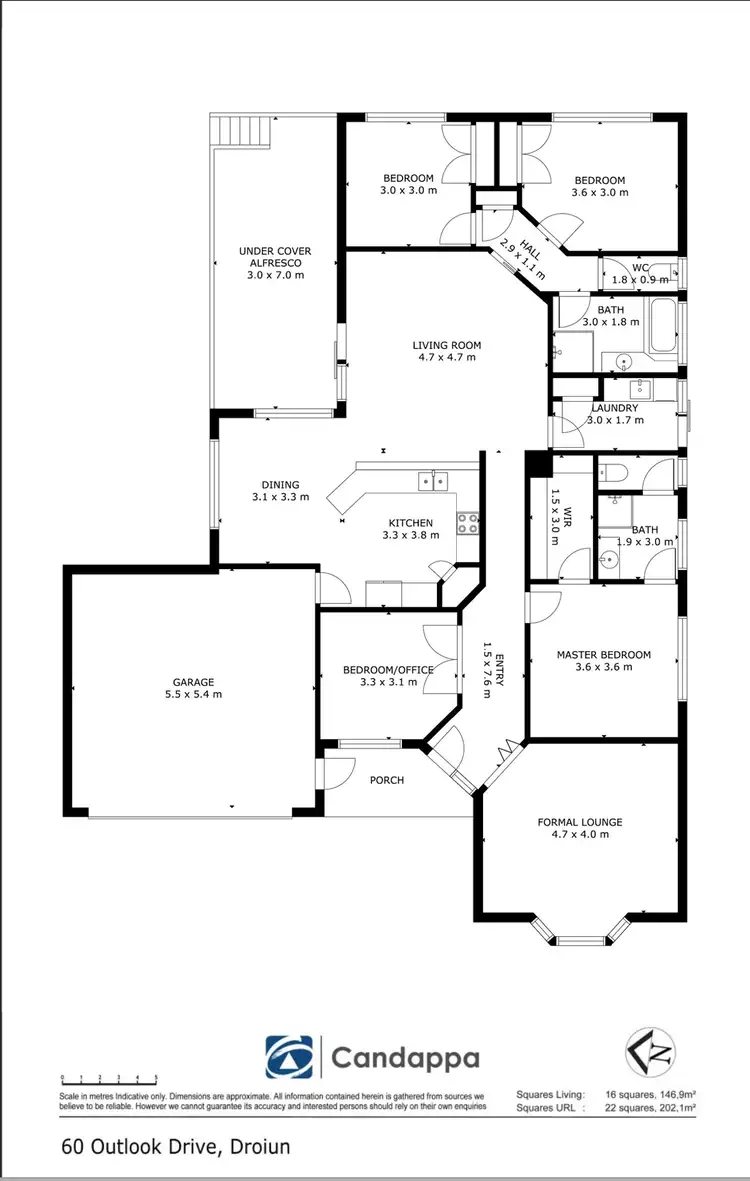 Floorplan of Homely house listing, 60 Outlook Drive, Drouin VIC 3818