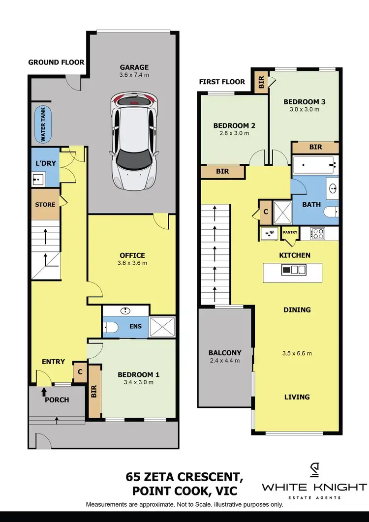 Floorplan of Homely townhouse listing, 65 Zeta Crescent, Point Cook VIC 3030