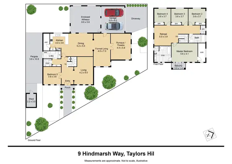 Floorplan of Homely house listing, 9 Hindmarsh Way, Taylors Hill VIC 3037