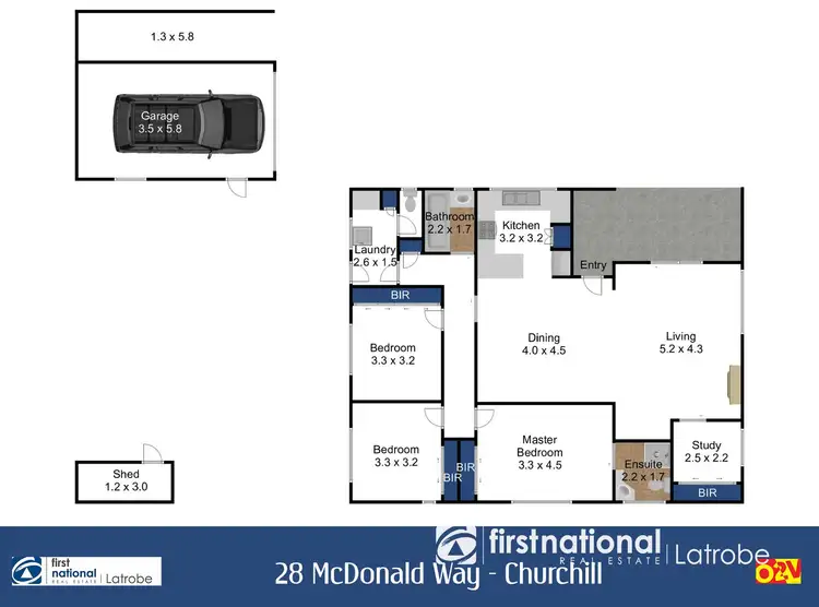 Floorplan of Homely house listing, 28 McDonald Way, Churchill VIC 3842
