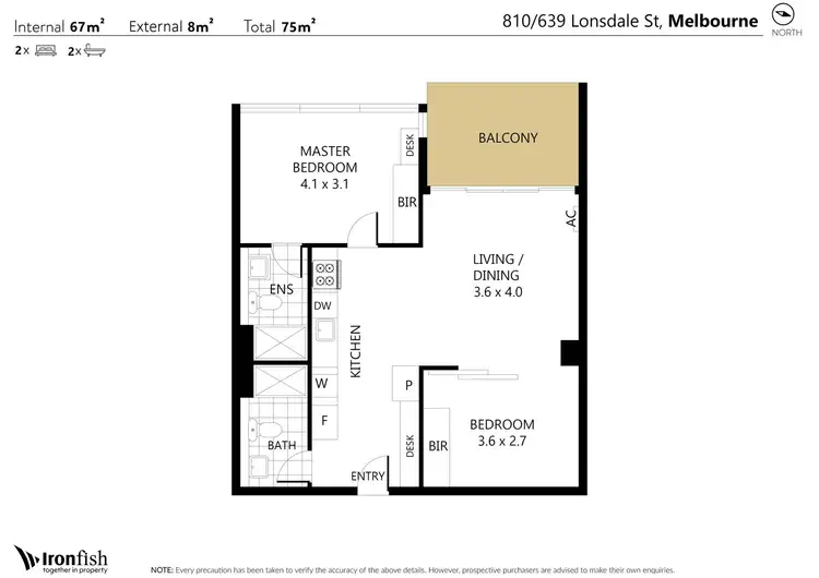 Floorplan of Homely apartment listing, 810/639 Lonsdale Street, Melbourne VIC 3000